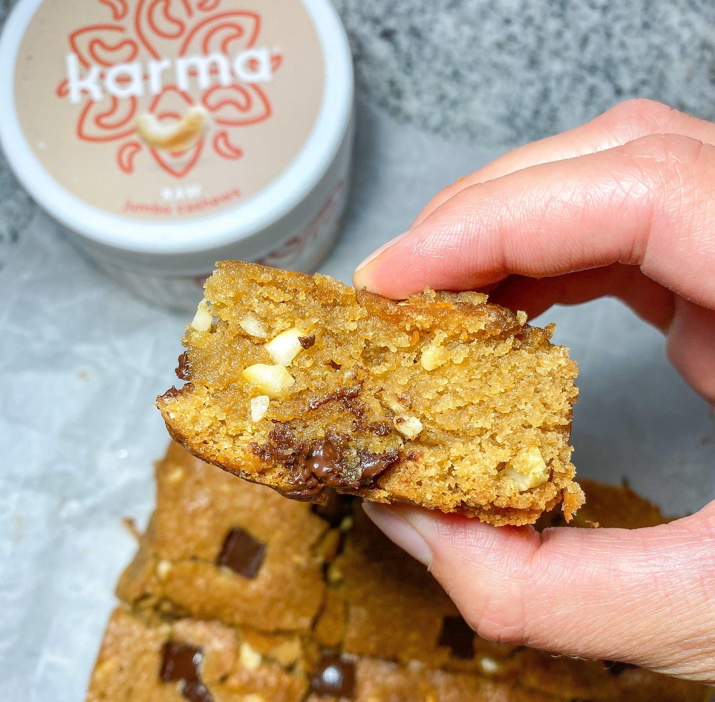Brown Sugar Cashew Blondies - KARMA NUTS