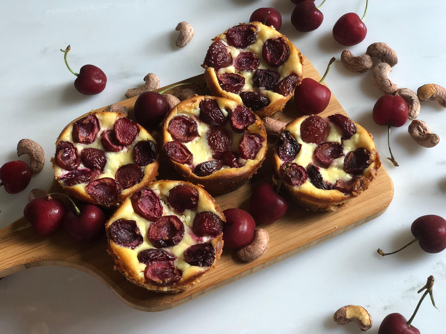 Cherry Cheesecake Tartlets with Cashew Coconut Crust - KARMA NUTS