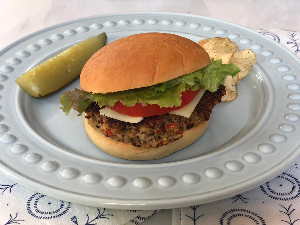 Quinoa Cashew Veggie Burger - KARMA NUTS