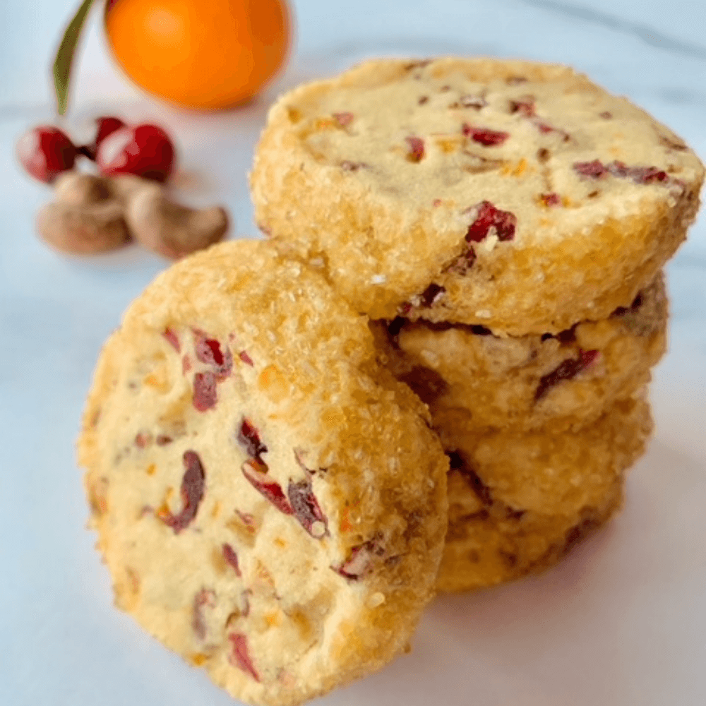 Karma Nuts Satsuma Cranberry - Cinnamon Shortbread Cookies - KARMA NUTS