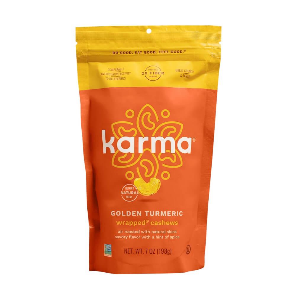 Golden Turmeric Wrapped® Cashews - KARMA NUTS